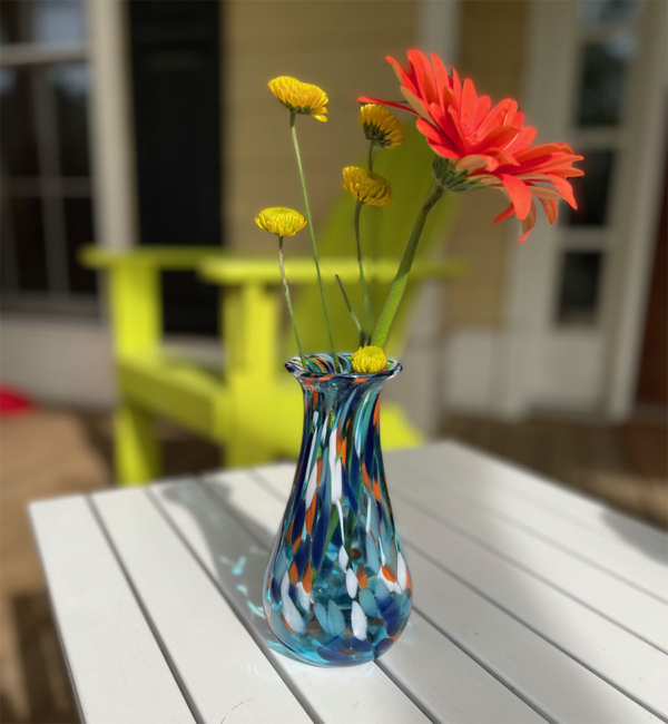 Blue Heron Vase